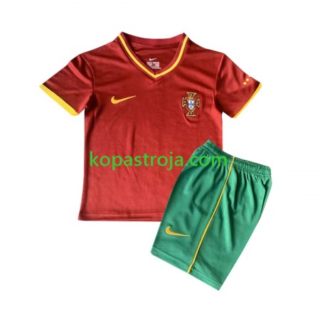 Billiga Fotbollströjor Portugal 2000 Retro Barn Hemma tröja Kortärmad